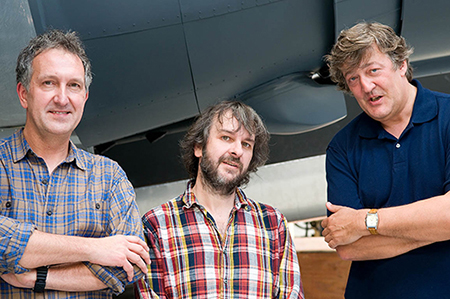 Mark with Lord of the Rings film-maker, Peter Jackson, and Stephen Fry while filming for Last Chance to See in New Zealand